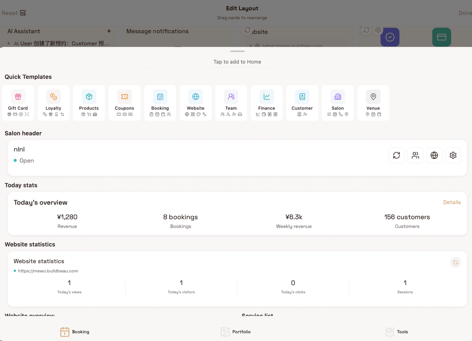 Real-time operations dashboard